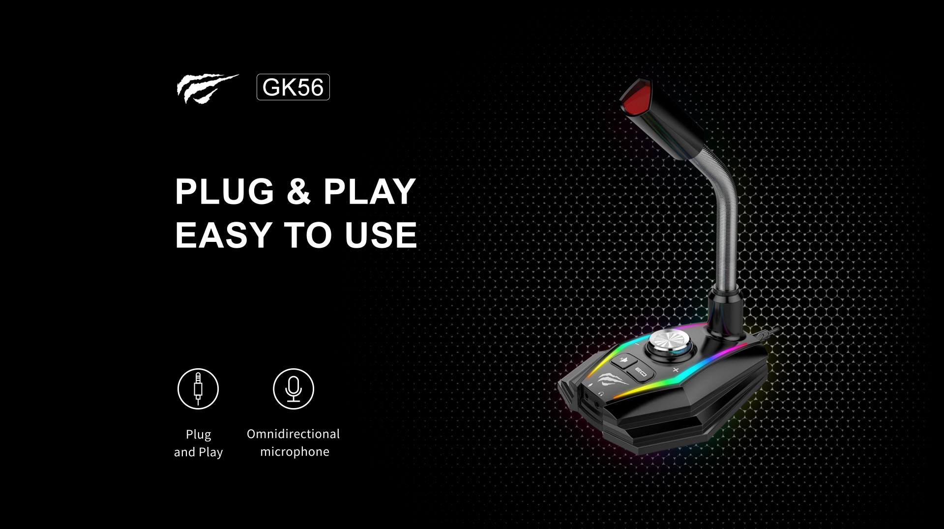 Buy Havit Gk Rgb Gaming Usb Microphone With The Best Price In